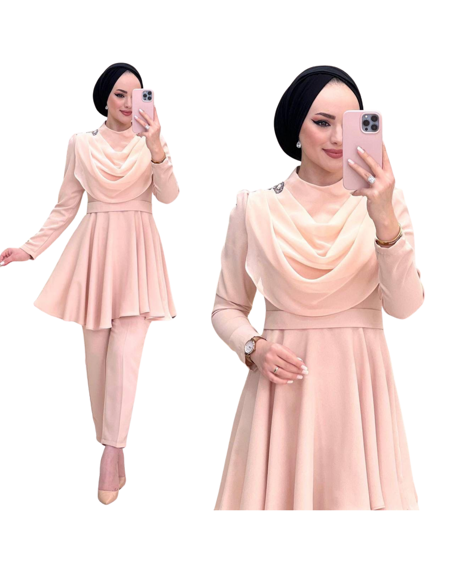 Peach Color Dress Set