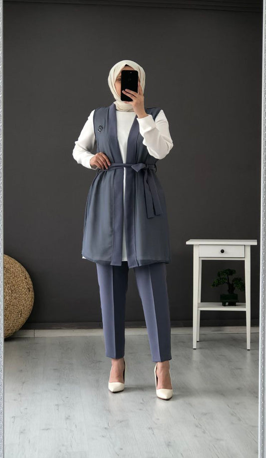 3-Piece-Grey-Chiffon-Vest-Set-1-Rosama-Fashion