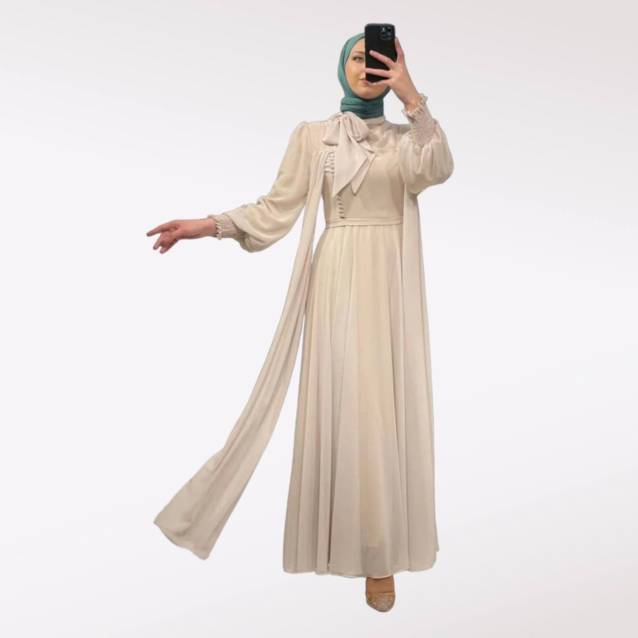 Chiffon-Bowtie-Dress-1-Rosama-Fashion