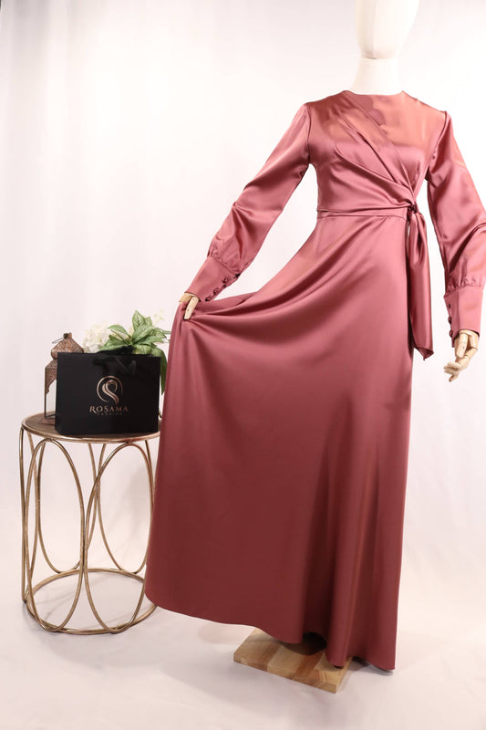 Dark-Rose-Satin-Maxi-Dress-2-Rosama-Fashion