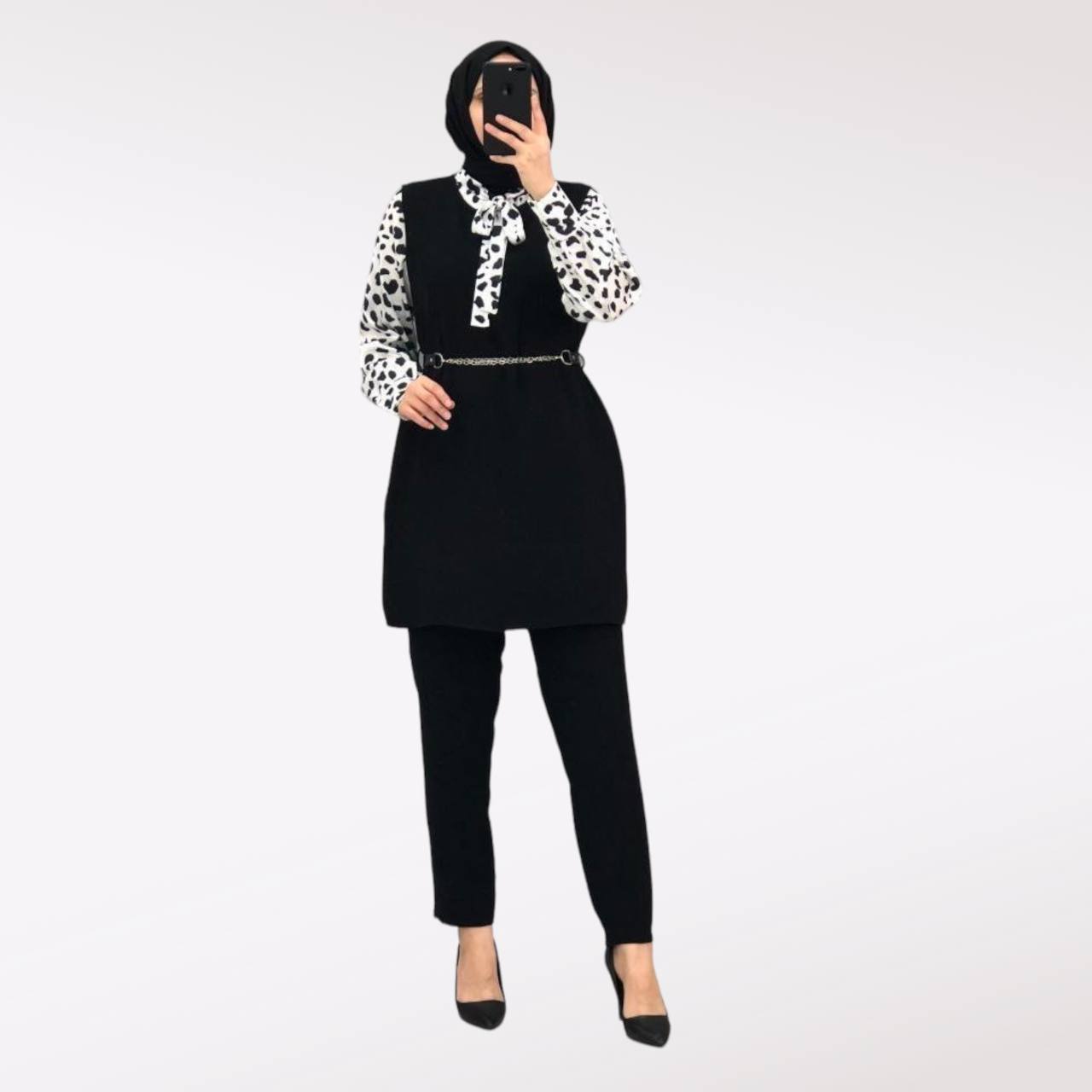 Dotted-Sleeve-Formal-Set-1-Rosama-Fashion