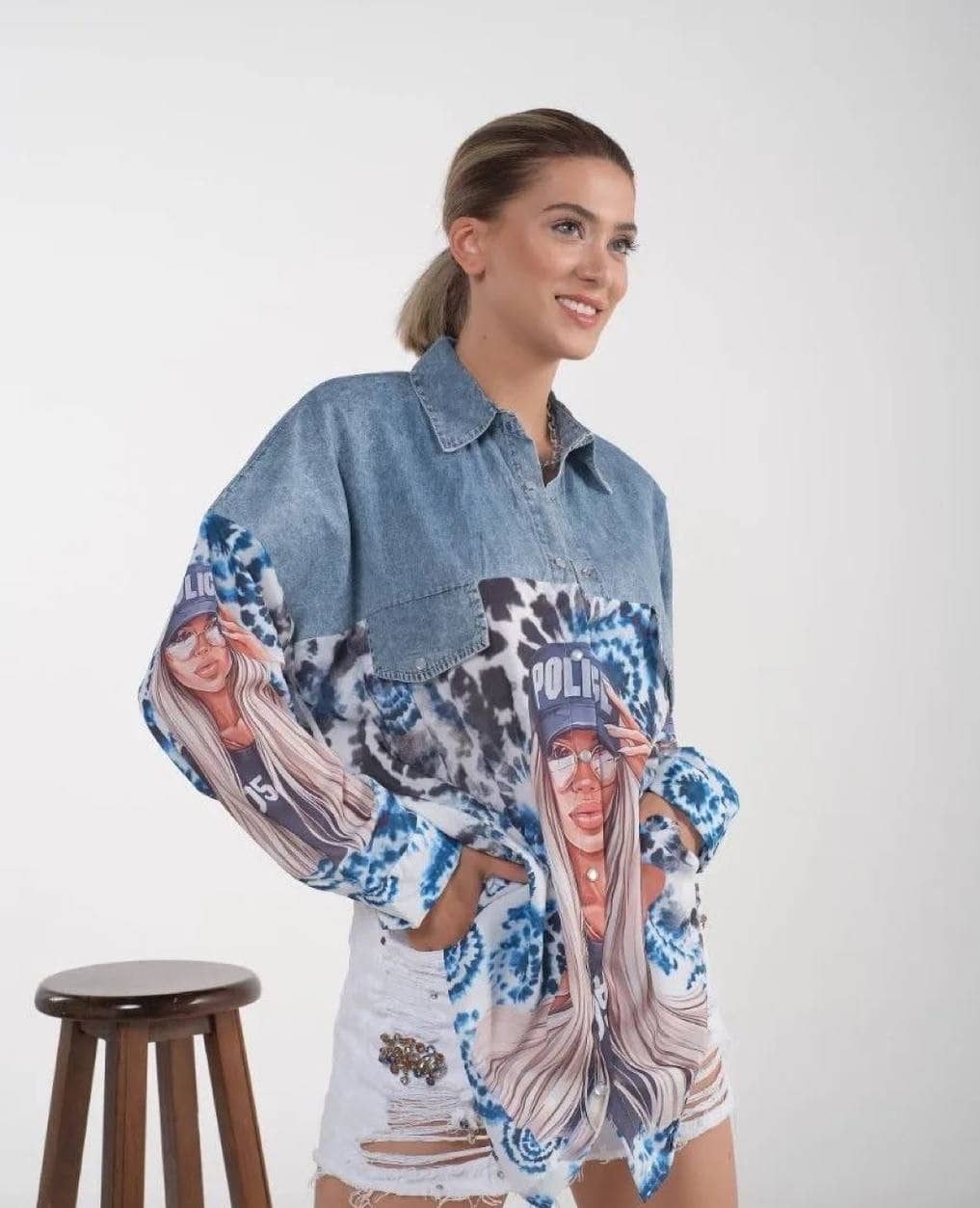 Police-Girl-Tie-dye-Shirt-4-Rosama-Fashion