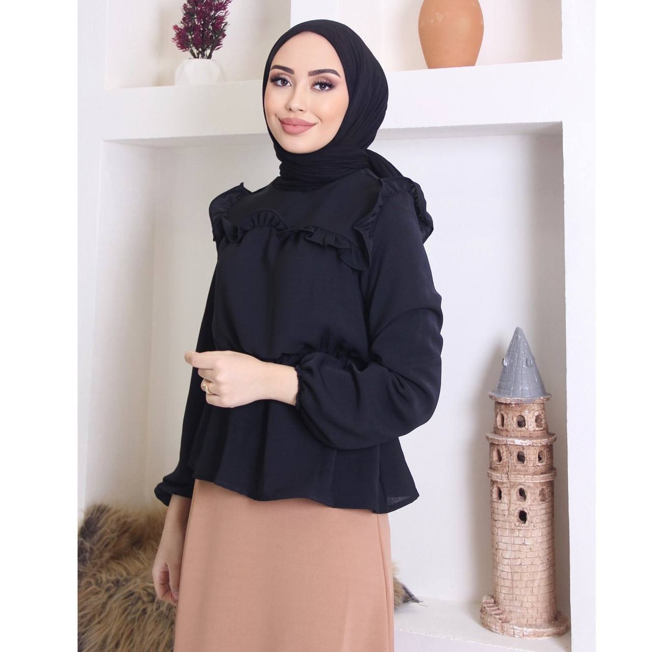 Shirt-and-Skirt-Set-Black-5-Rosama-Fashion