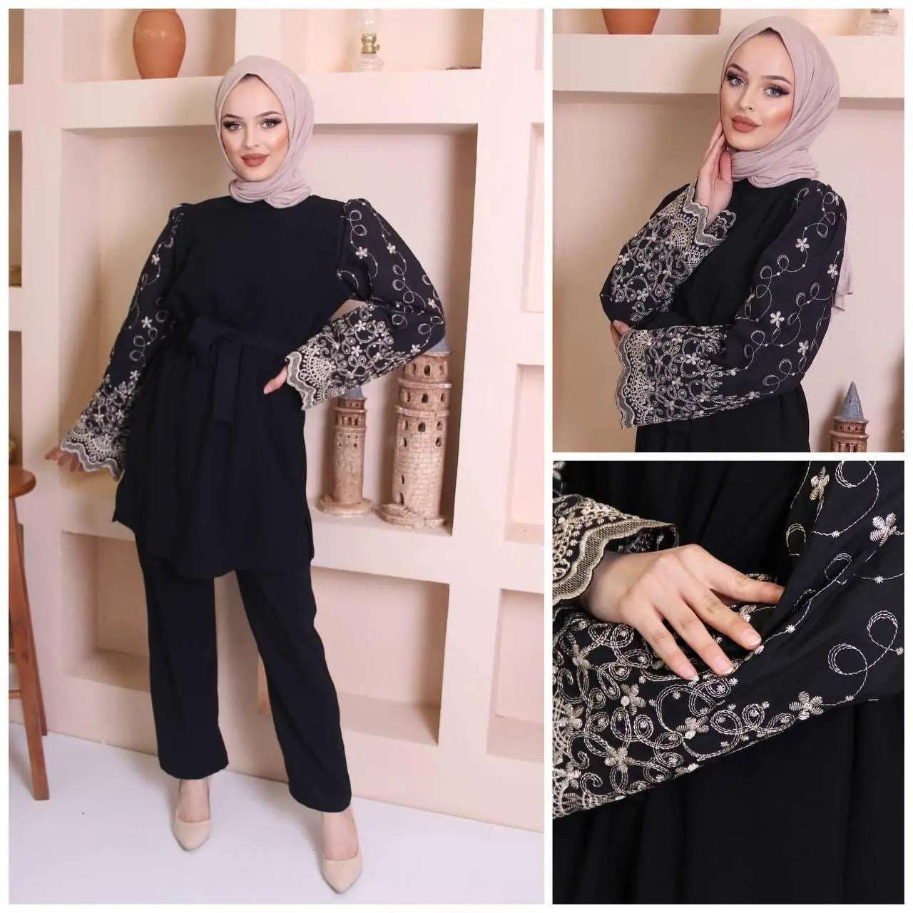 Sleeve Designed Tunic Set Rosama Fashion