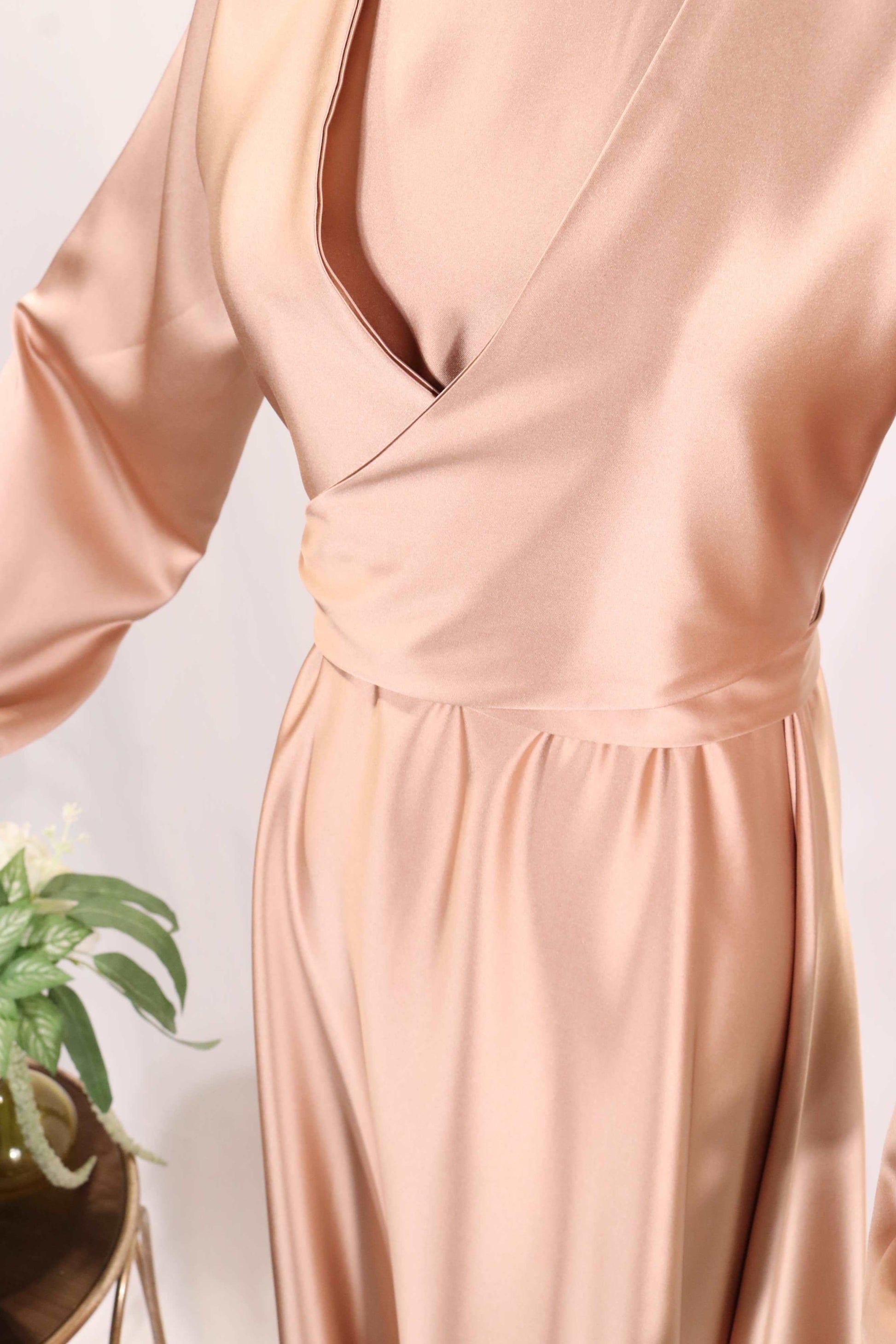 Wrap-Around-Tie-Satin-Maxi-Dress-Desert-Sand-4-Rosama-Fashion