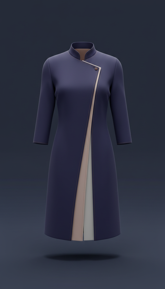 Deep indigo tailored tunic