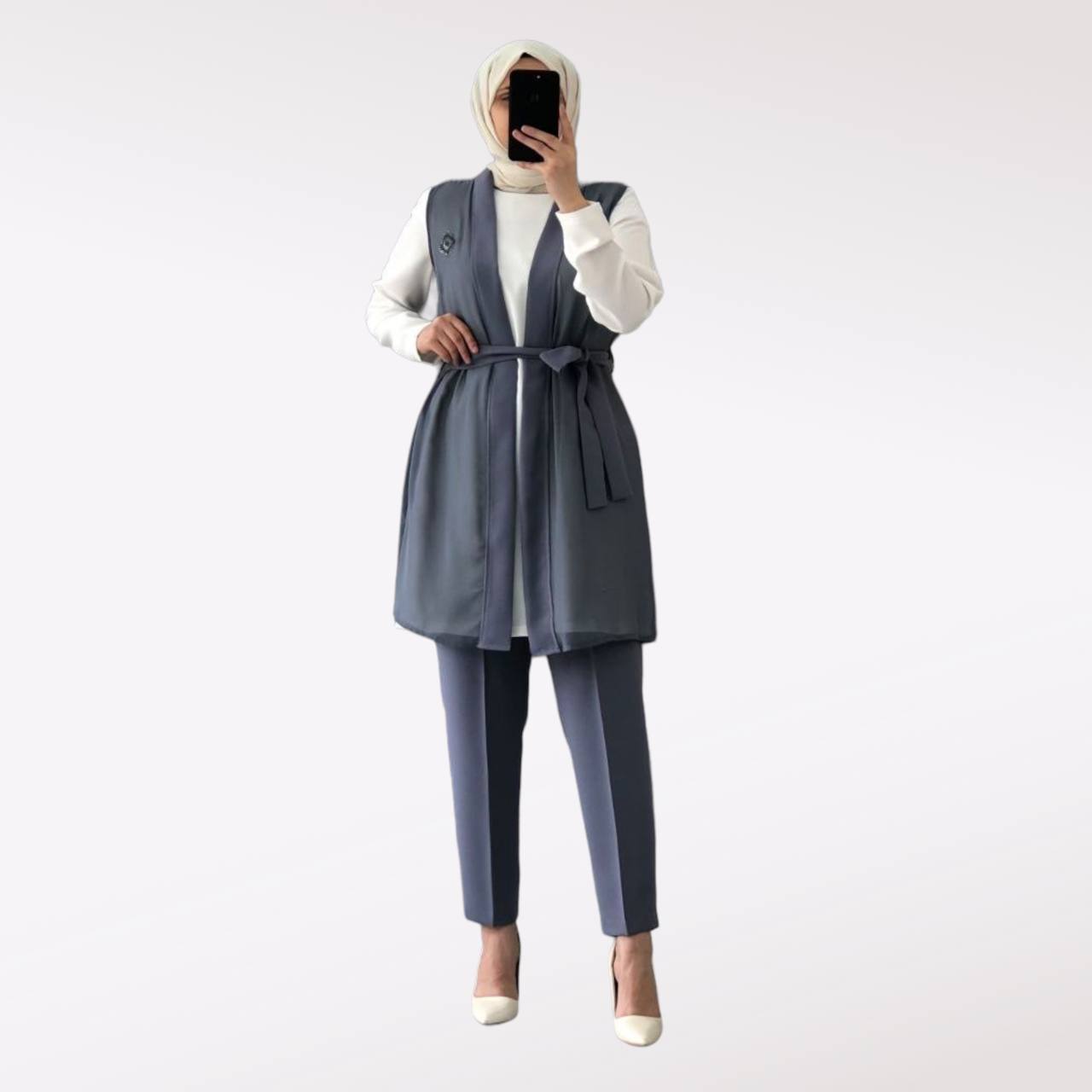 3-Piece-Grey-Chiffon-Vest-Set-4-Rosama-Fashion