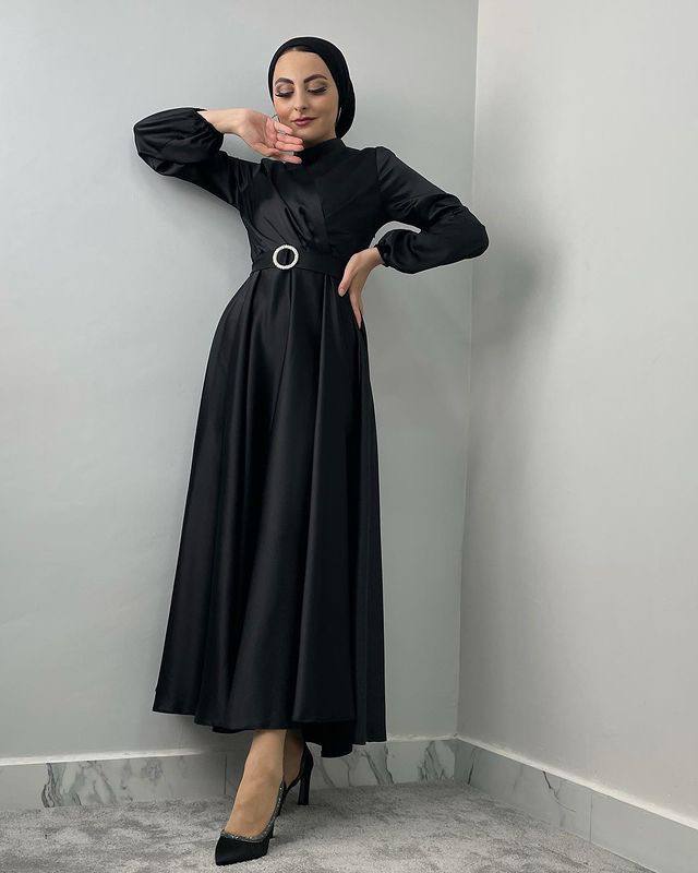 Elegant Black Satin Maxi Dress for Women - Perfect for Special ... Elegant Black Satin Maxi Dress for Women - Perfect for Special ...