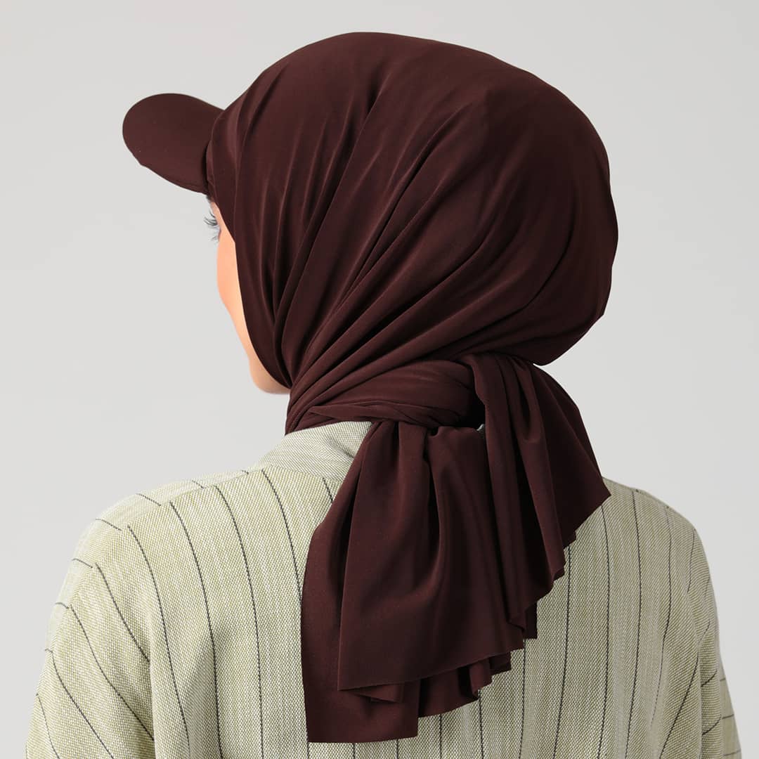 Cap Scarf Brown - Stylish and Versatile Headwear for Women