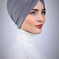 Dark Grey Knot Turban - Rosama Fashion