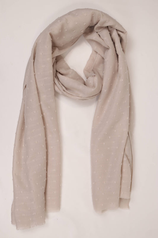 Dotted-Cotton-Scarf-Light-Beige-2-rosama-fashion