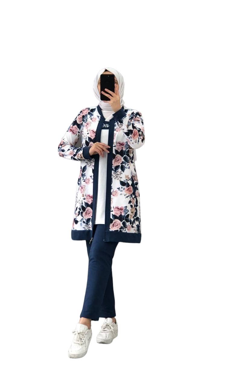 Floral-3-Piece-Outwear-Navy-Blue-1-Rosama-Fashion