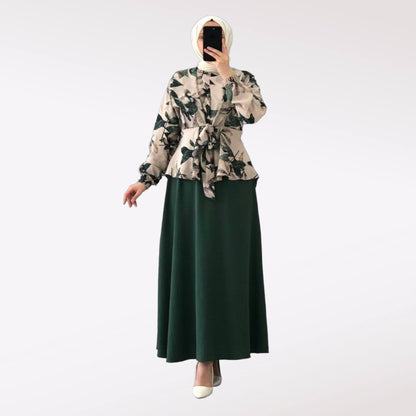 Green-Leaf-Skirt-Set-1-Rosama-Fashion
