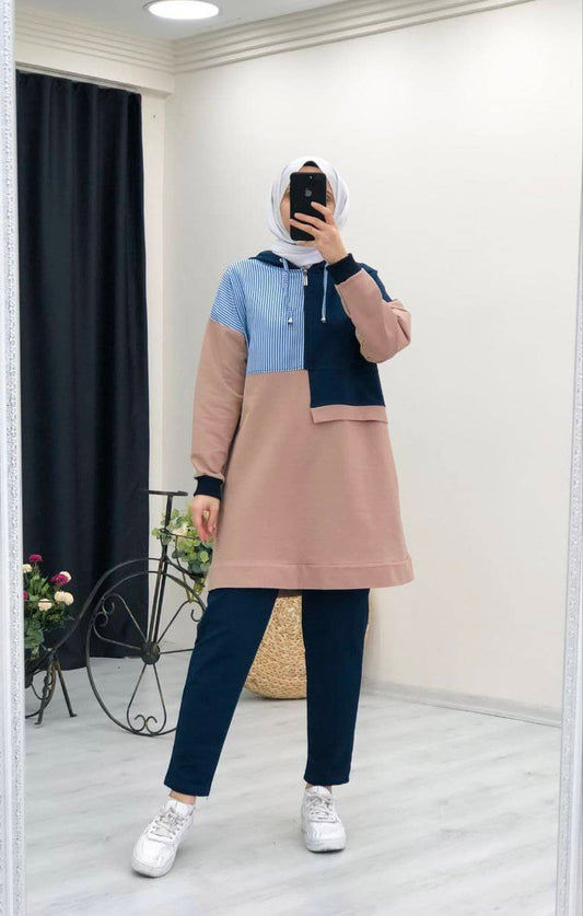 Long-Top-Multicolored-Hoodie-Set-2-Rosama-Fashion