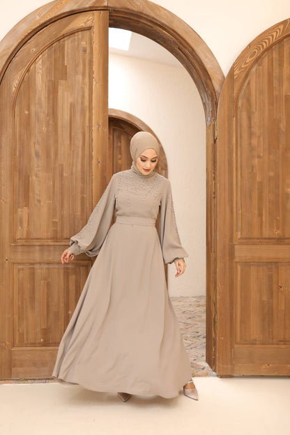 Puff-Sleeve-Elegant-Dress-2-Rosama-Fashion