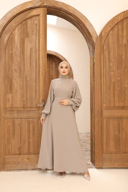 Puff-Sleeve-Elegant-Dress-4-Rosama-Fashion