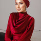 Red Satin Dress - Rosama Fashion