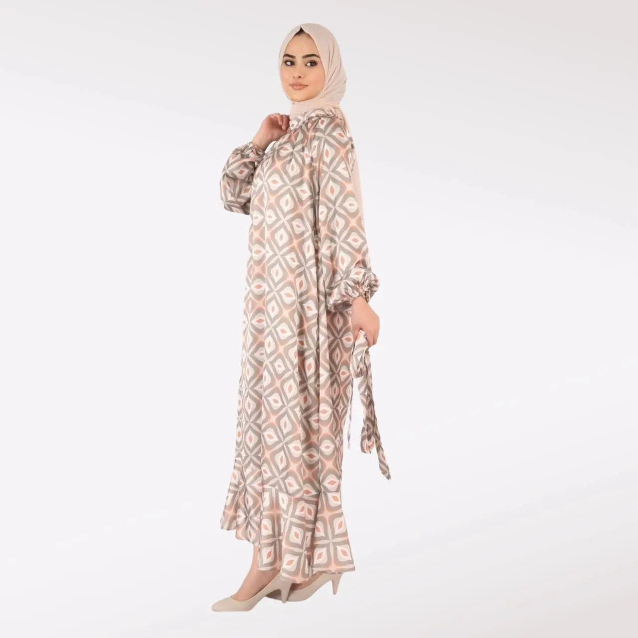 Satin Long Sleeve Maxi Dress Rosama Fashion