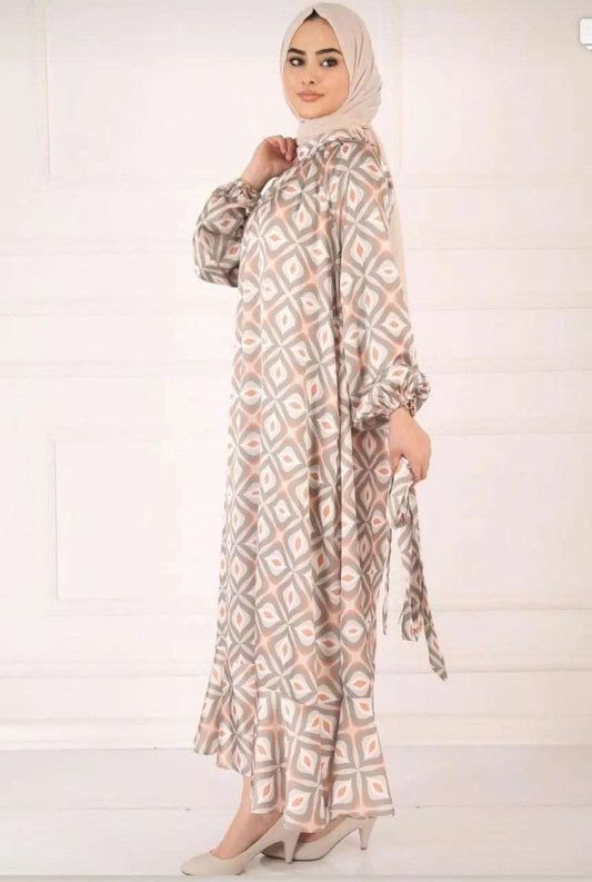 Satin Long Sleeve Maxi Dress Rosama Fashion