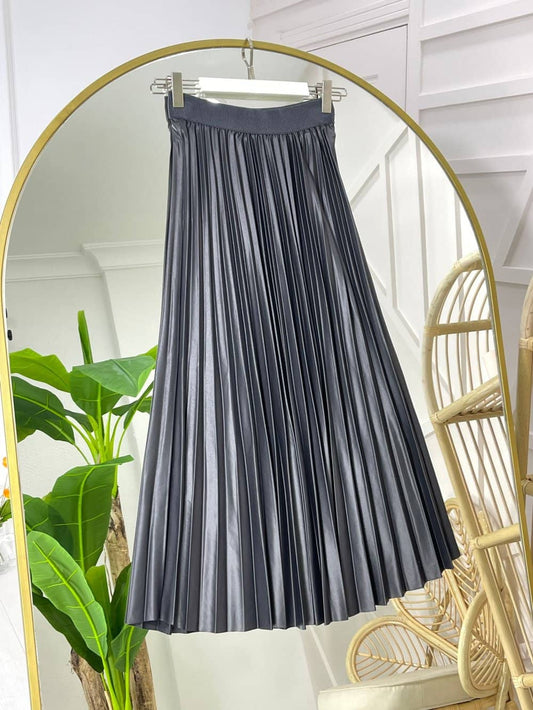 Solid-Pleated-Skirt-2-Rosama-Fashion