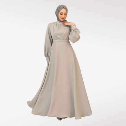 modest satin dresses Modest Formal Satin Dress G432 Blue