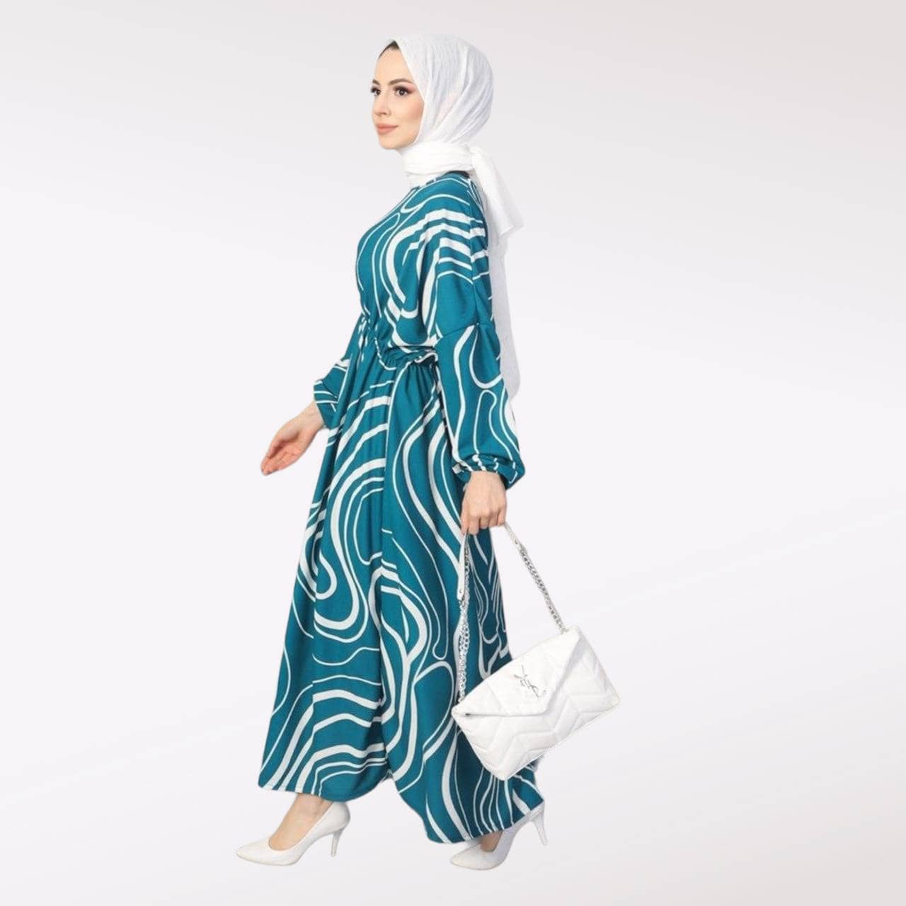 Viscose-Maxi-Dress-Teal-1-Rosama-Fashion