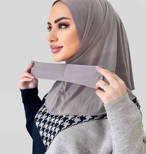 Instant Hijab with Snap Buttons in the Back - Rosama Fashion